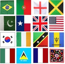 World Country Flag Patterned Colourful  Face Cover Bandana Head Hair Neck Scarf