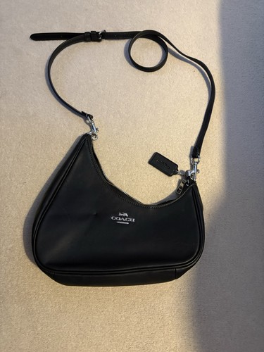 Coach black leather crossbody - leather,
