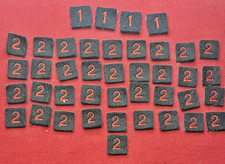 Large Number of Early British Military Numbers 1 & 2 Commando Woven Arm Badges