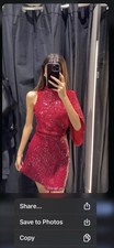 Zara Red Sequin Sparkle Dress