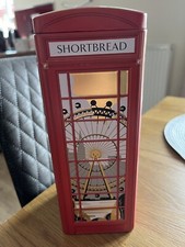 M&S red telephone box empty