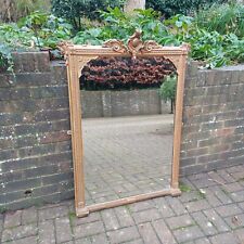 Huge Vintage Antique Victorian Gold Gilt Wall Over Mantel Mirror