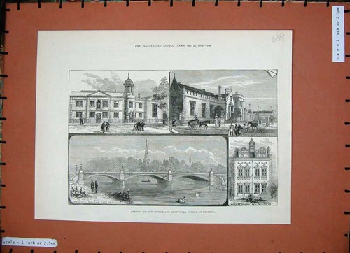 Original old antique print - original,