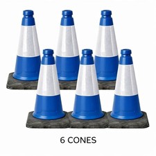 6 PACK  BLUE TRAFFIC CONES  -