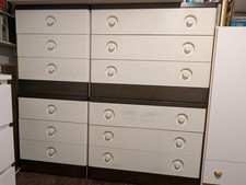 Vintage retro Stag Nocturne 5 piece furniture set pre owned chest of drawers 