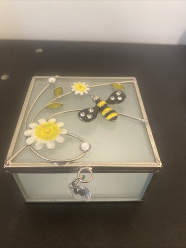 Mirrored glass jewellery - glass, box