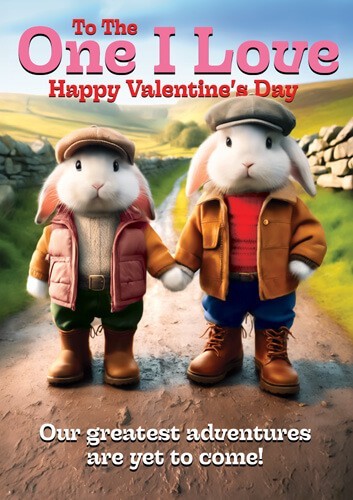 Fun valentine card - one, love