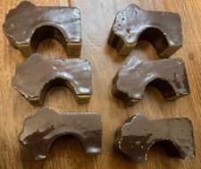 Vintage brown ceramic Pot Feet Plant Pot Riser Set of 6