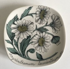 Vintage Arabia Finland Esteri Tomula Botanical Plate Chrysanthemum Leucanthemum