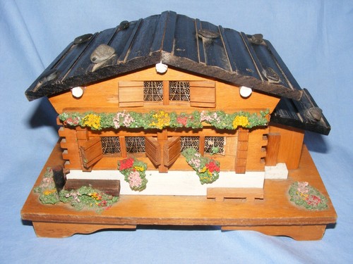 Vintage wooden musical swiss - wooden,