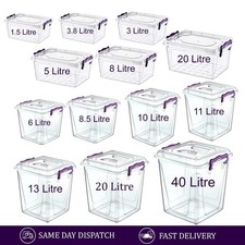 Clear plastic box with - clear,