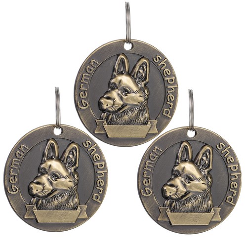 3pcs zinc alloy dog tags - dog,