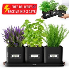 Set of 3 Herb Planter Pots &