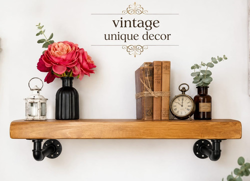 Rustic industrial shelf - shelf, solid