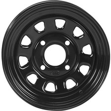 ITP Delta Steel 14X7 4/137 4+3 Black ATV Quad Wheel - 12mm Bolt Holes