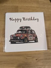 Mini Cooper Rally Car Happy