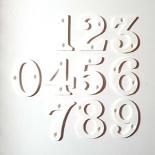 Everite 2" White Plastic Door Numbers With 10mm Screws - Pick Number