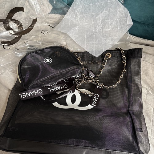 Chanel beauty mesh tote - chanel, tote&