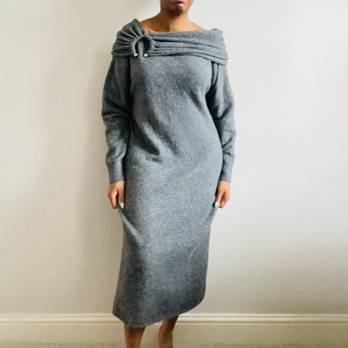 Zara grey knit - zara, dress