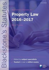 Blackstone's statutes on property law, 2016-2017 (Paperback) - FREE Shipping