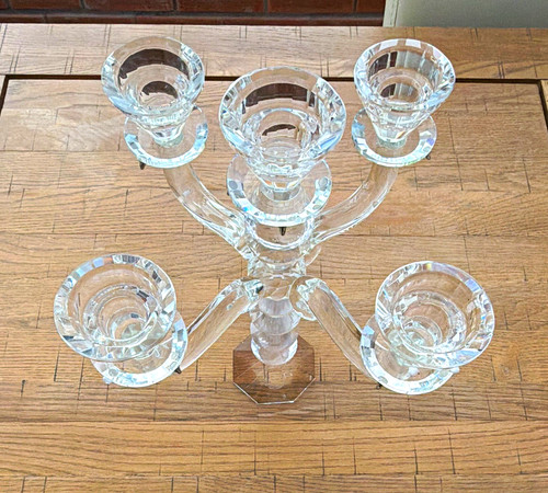 Clear crystal arm tea light - crystal,
