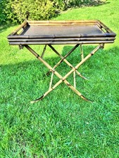 Faux Bamboo Butler Table