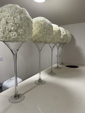 Wedding Martini glass centrepieces table arrangements x5 