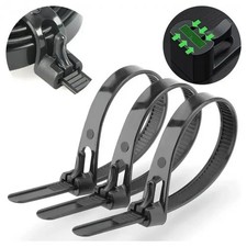 Reusable Cable Ties Nylon Zip Tie Wraps – Strong Releasable Plastic Fasteners