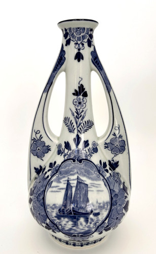 Delft style twin handled blue - twin-handled,