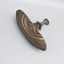 Vintage Small Cast Iron Handle Drawer Pull - Art Nouveau Style