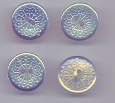 4 vintage glass buttons - 