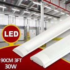 30W 3FT LED Batten Tube Light Fluorescent Strip Lights Garage Workshop Wall Lamp