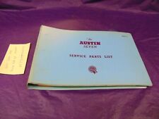 AUSTIN SEVEN MINI  SERVICE PARTS LIST IN HARD BINDER OE BMC