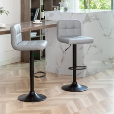 Set of 2 Grey Bar Stools
