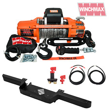  LAND ROVER DEFENDER 13500lb WINCHMAX SL SYNTHETIC ROPE WINCH +BUMPER COMBO KIT 