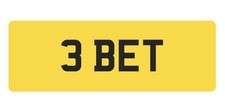 Cherished Car Plate - 3 BET - BEST POKER PLATE
