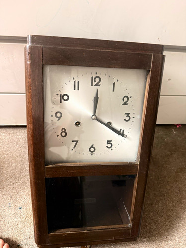 Wooden rectangular wall clock - rectangular,