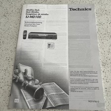 Technics Sj-md100 Original Instruction & Manual & Free Minidisc Included