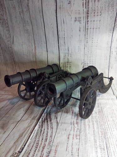 Large heavy cast iron cannon - large,