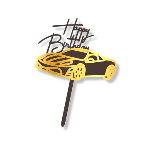 Acrylic cake topper happy - acrylic,