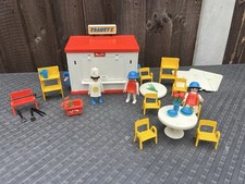PLAYMOBIL 3146 1980's VINTAGE Franky's Snack Bar Playset Diner Shack Bundle