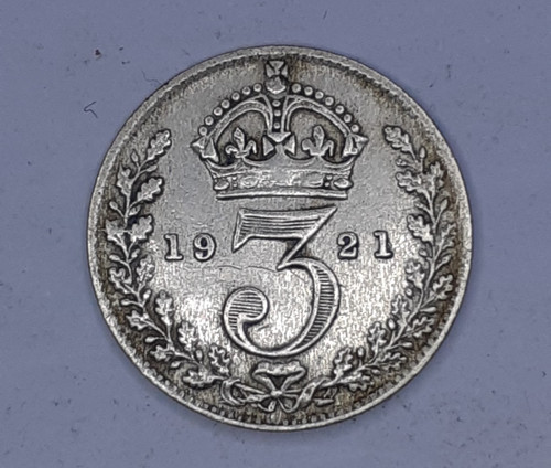 1921 three pence coin george - coin,