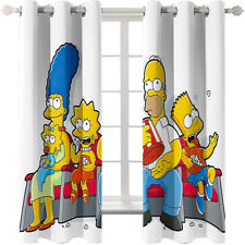Curtains Eyelet Blackout Opaque Decor Bedroom/Living Room/Door Simpsons Family