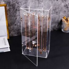 24Hook Acrylic Necklace Display Stand Clear Jewelry Box Rack Pendant Holder Xmas