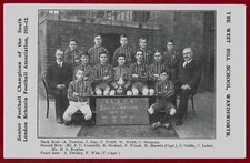 West Hill School Wandsworth 1912 Football Team soccer postcard London Surrey