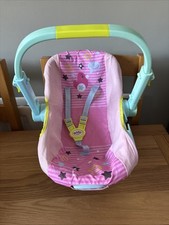 Zapf Creation Baby Born Dolls Travel Carry Car Chair on Wheels