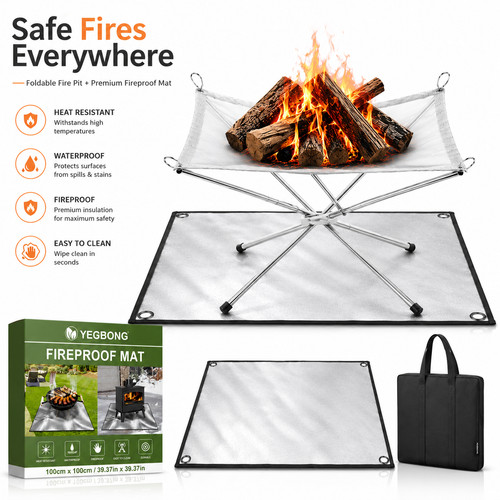 Portable foldable fire pit - portable,