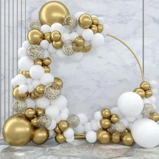 White and Gold Balloon Arch