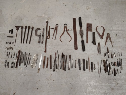 Vintage machinist tool lot - tool,
