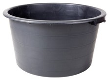 90L ROUND HORSE WATER TROUGH Equine Stable Horses Feed Water Bucket Garden
